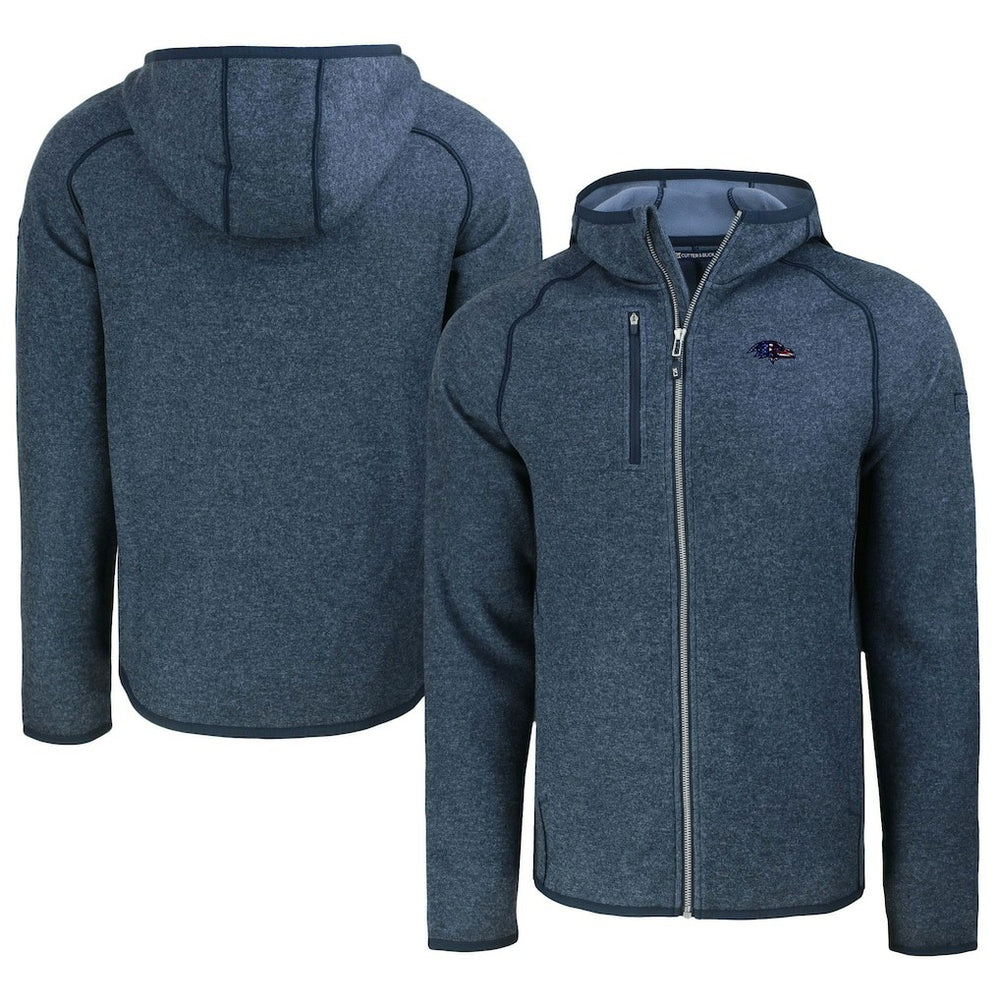 NFL Baltimore Ravens Cutter & Buck Americana Mainsail Full-Zip Hooded Jacket