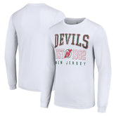 New Jersey Devils Starter Retro Graphic Long Sleeve Crew T-Shirt