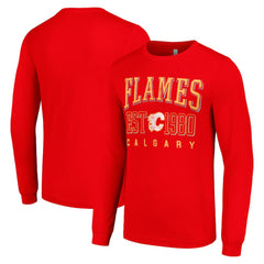 Calgary Flames Starter Retro Graphic Long Sleeve Crew T-Shirt