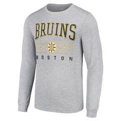 Boston Bruins Starter Retro Graphic Long Sleeve Crew T-Shirt