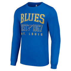 St. Louis Blues Starter Retro Graphic Long Sleeve Crew T-Shirt