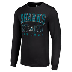 San Jose Sharks Starter Logo Graphic Long Sleeve T-Shirt