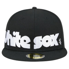 Chicago White Sox Checkered Undervisor 59FIFTY Fitted Hat - Black | New Era