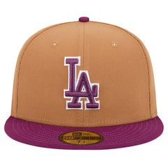Los Angeles Dodgers Two-Tone Color Pack 59FIFTY Fitted Hat - Brown/Purple | New Era