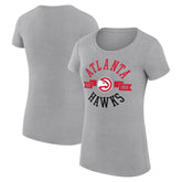Atlanta Hawks G-III 4Her by Carl Banks Women's Super-Slim Fit Lightweight Large City Logo T-Shirt - Heather Gray outlet