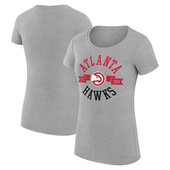 Atlanta Hawks G-III 4Her by Carl Banks Women's Super-Slim Fit Lightweight Large City Logo T-Shirt - Heather Gray outlet