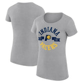 Indiana Pacers G-III 4Her by Carl Banks Women's Super-Slim Fit Lightweight Large City Logo T-Shirt - Heather Gray on sale