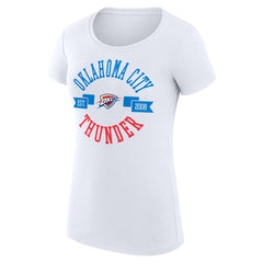 Oklahoma City Thunder G-III 4Her by Carl Banks Women's Super-Slim Fit Lightweight Large City Logo T-Shirt - White cheap