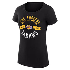 Los Angeles Lakers G-III 4Her by Carl Banks Women's Super-Slim Fit Lightweight Large City Logo T-Shirt - Black sale