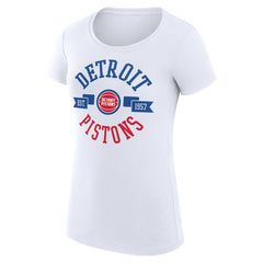 Detroit Pistons G-III 4Her by Carl Banks Women's Super-Slim Fit Lightweight Large City Logo T-Shirt sale - White discount