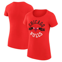 Chicago Bulls G-III 4Her by Carl Banks Women's Super-Slim Fit Lightweight Large City Logo T-Shirt sale - Red on sale