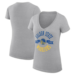 Golden State Warriors G-III 4Her by Carl Banks Women's Super-Slim Fit Lightweight Large City Logo V-Neck T-Shirt sale - Heather Gray shop