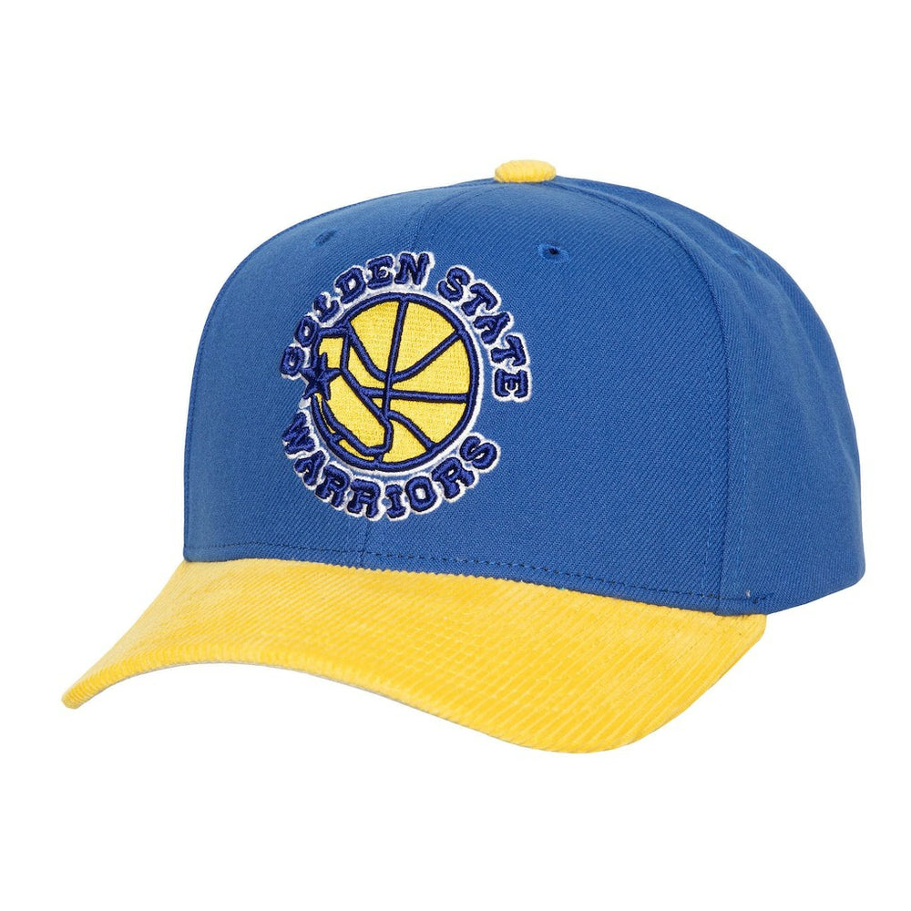 Golden State Warriors Corduroy Pro Crown Adjustable Hat sale - Royal | Mitchell & Ness on sale