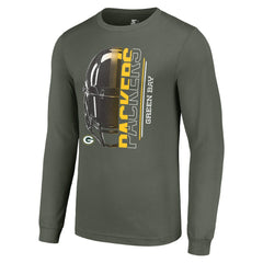 NFL Green Bay Packers Starter Half Helmet Logo Long Sleeve T-Shirt