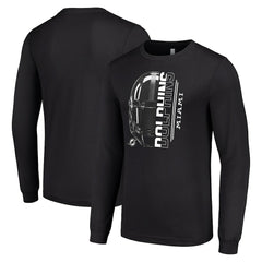 NFL Miami Dolphins Starter Half Helmet Logo Long Sleeve T-Shirt