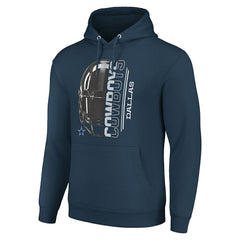 NFL Dallas Cowboys Starter Unisex Half Helmet Logo Pullover Hoodie
