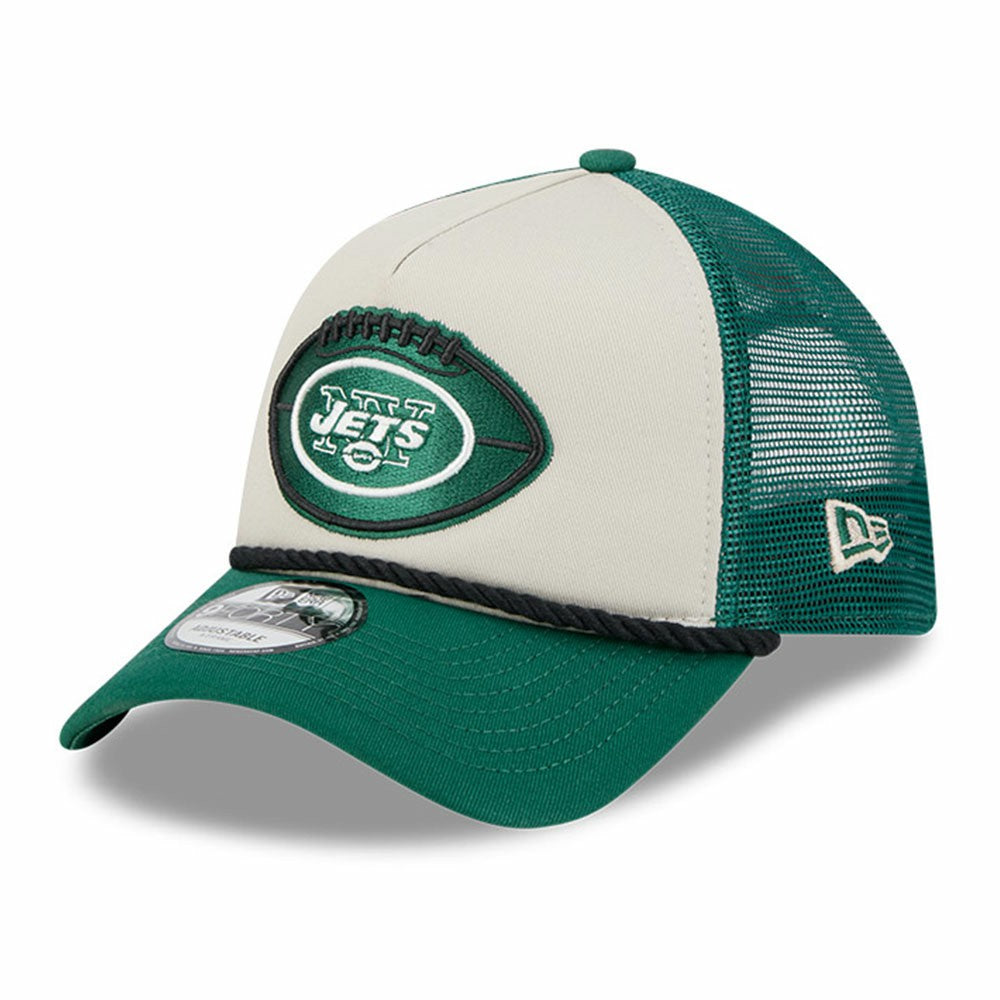 NFL New York Jets 2024 Sideline Historic 9FORTY A-Frame Trucker Adjustable Hat