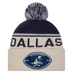 NFL Dallas Cowboys NFL Sideline Historic Cuffed Knit Hat with Pom
