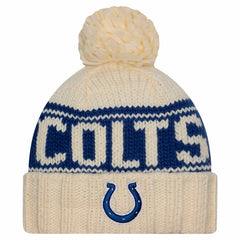 NFL Indianapolis Colts Women's 2024 Sideline Cuffed Knit Hat with Pom