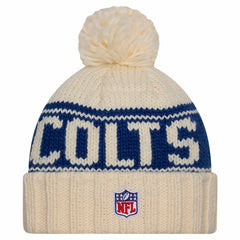 NFL Indianapolis Colts Women's 2024 Sideline Cuffed Knit Hat with Pom