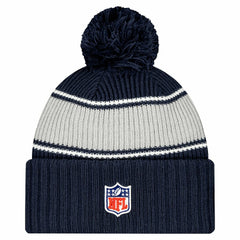 NFL Dallas Cowboys Youth 2024/25 Sideline Cuffed Knit Hat with Pom