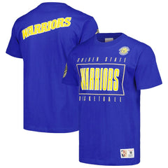 Golden State Warriors Hardwood Classics Team OG 2.0 Premium Vintage Logo T-Shirt sale - Royal | Mitchell & Ness for sale