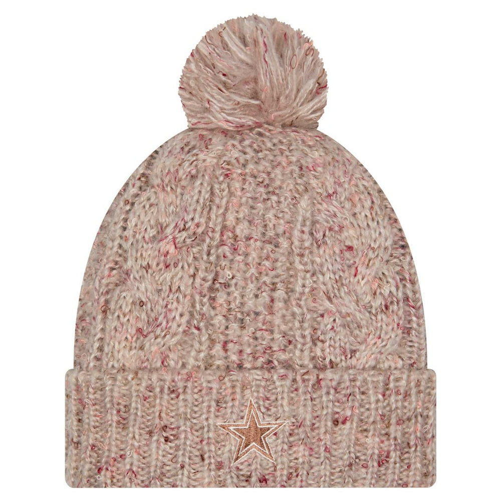 NFL Dallas Cowboys Women's Trendy Tone Cuffed Knit Hat with Pom