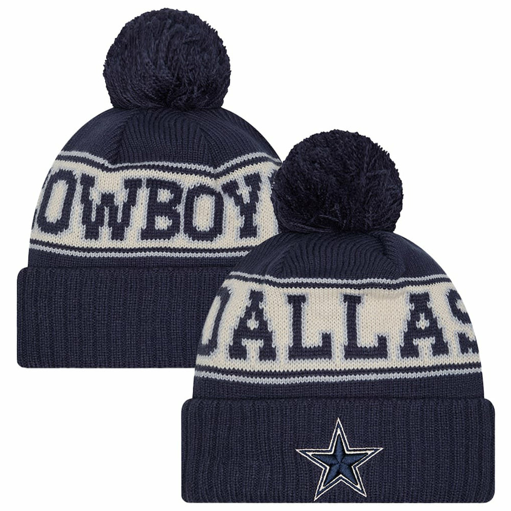 NFL Dallas Cowboys Youth Retro Cuffed Knit Hat with Pom