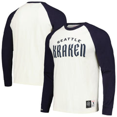 Seattle Kraken Mitchell & Ness Legendary Slub Vintage Raglan Long Sleeve T-Shirt
