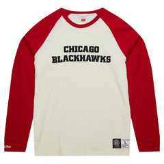 Chicago Blackhawks Mitchell & Ness Legendary Slub Vintage Raglan Long Sleeve T-Shirt