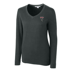 NFL Atlanta Falcons Cutter & Buck Women's Throwback Logo Lakemont Tri-Blend V-Neck Pullover Sweater