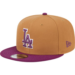 Los Angeles Dodgers Color Pack Two-Tone 9FIFTY Snapback Hat - Brown/Purple | New Era