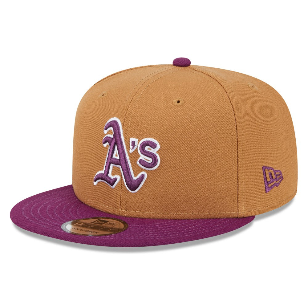 Athletics Color Pack Two-Tone 9FIFTY Snapback Hat - Brown/Purple | New Era