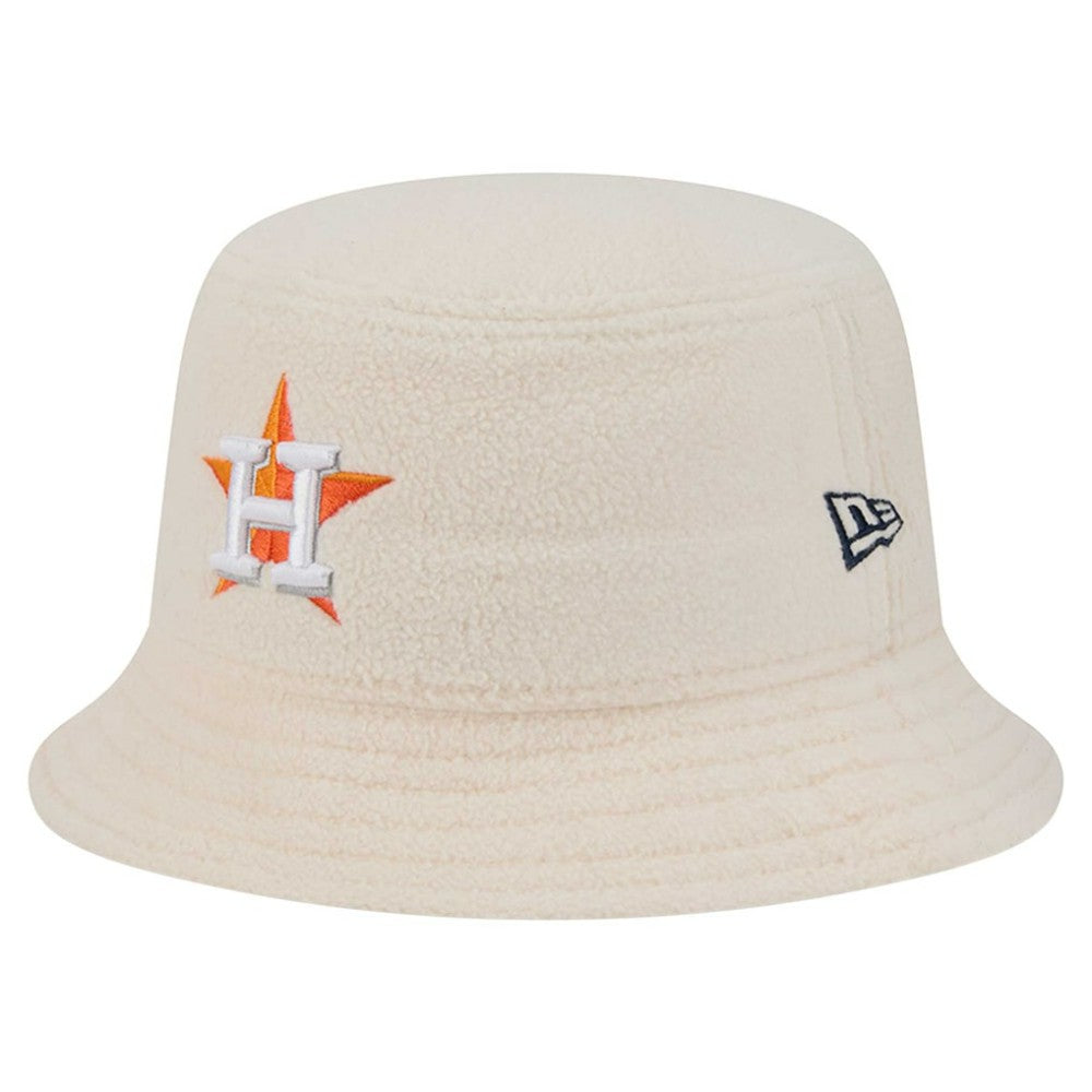 Houston Astros Women's Chrome Cozy Bucket Hat - White | New Era