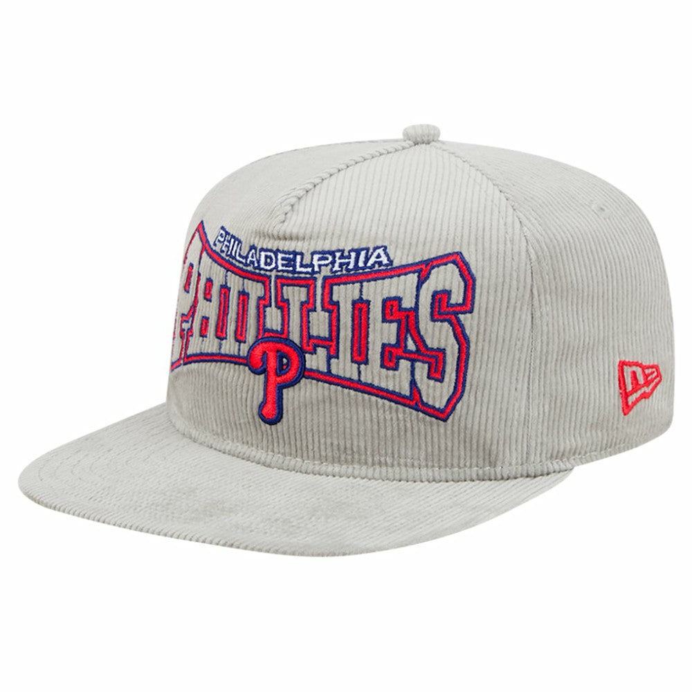 Philadelphia Phillies Gray Corduroy Golfer Snapback Hat | New Era