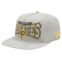 Pittsburgh Pirates Gray Corduroy Golfer Snapback Hat | New Era