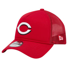 Cincinnati Reds 9FORTY A-Frame Trucker Adjustable Hat - Red | New Era