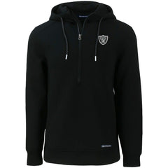 NFL Las Vegas Raiders Cutter & Buck Primary Mark Roam Eco Recycled Half-Zip Pullover Hoodie