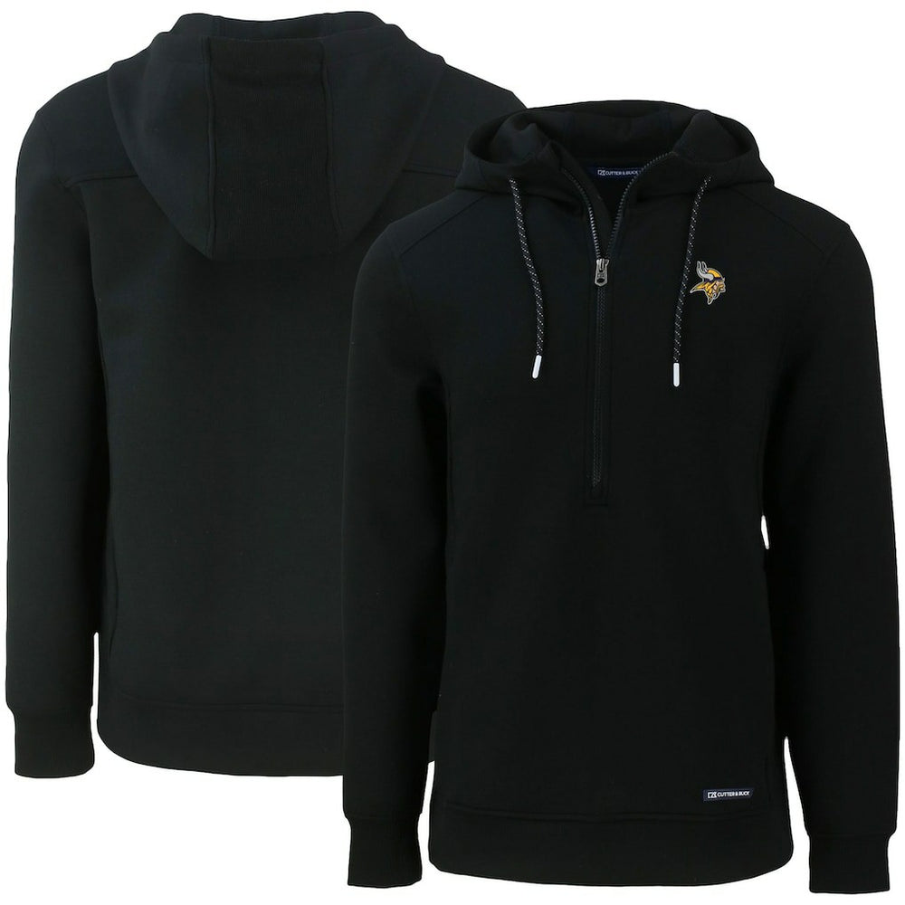 NFL Minnesota Vikings Cutter & Buck Primary Mark Roam Eco Recycled Half-Zip Pullover Hoodie