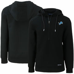 NFL Detroit Lions Cutter & Buck Primary Mark Roam Eco Recycled Half-Zip Pullover Hoodie