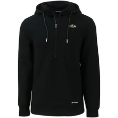 NFL Baltimore Ravens Cutter & Buck Primary Mark Roam Eco Recycled Half-Zip Pullover Hoodie