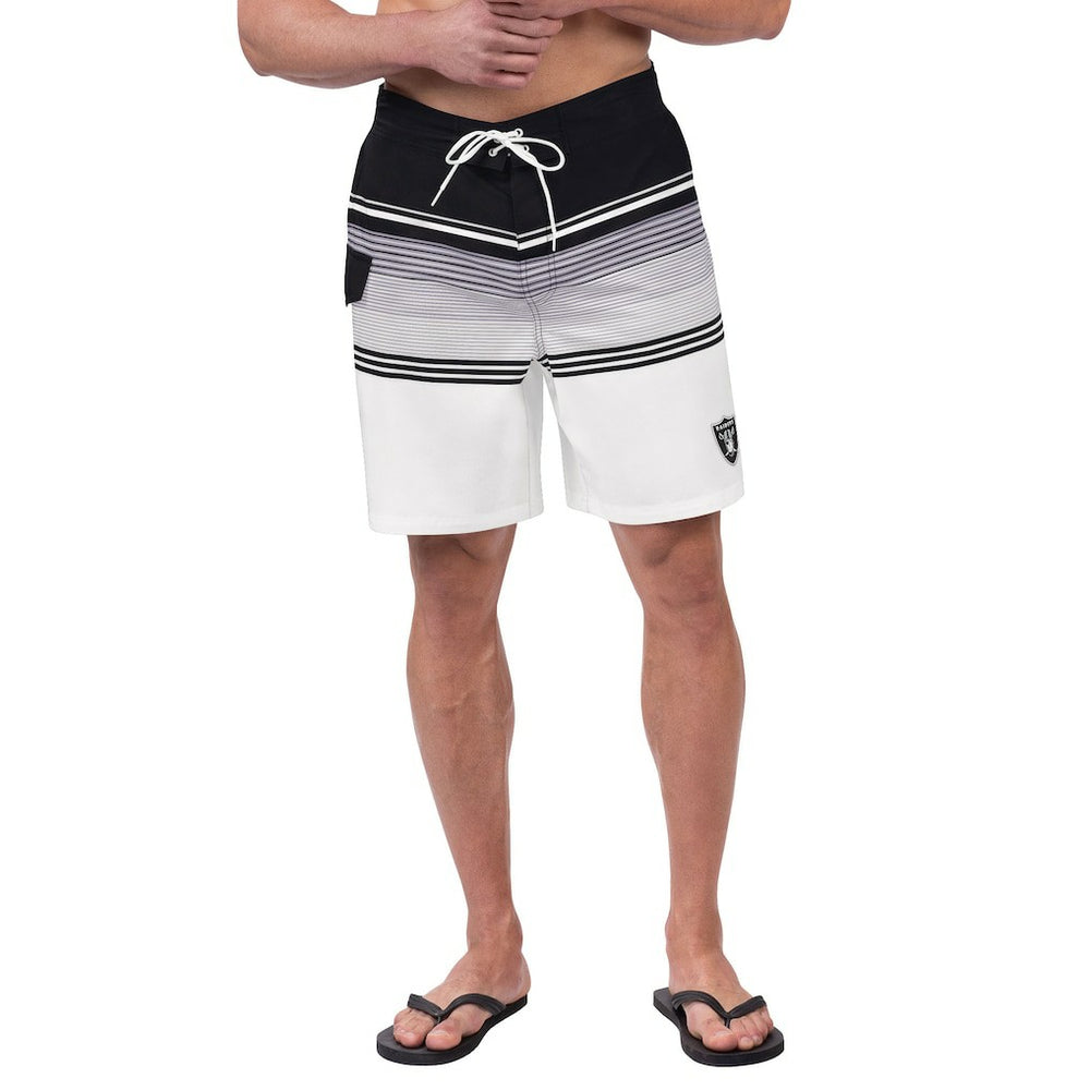 NFL Las Vegas Raiders G-III Sports by Carl Banks Jump Shot Volley Swim Trunks