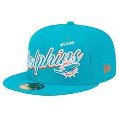 NFL Miami Dolphins Script Sided 59FIFTY Fitted Hat