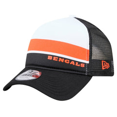 NFL Cincinnati Bengals Sport Night Color Block 9FORTY A-Frame Trucker Adjustable Hat