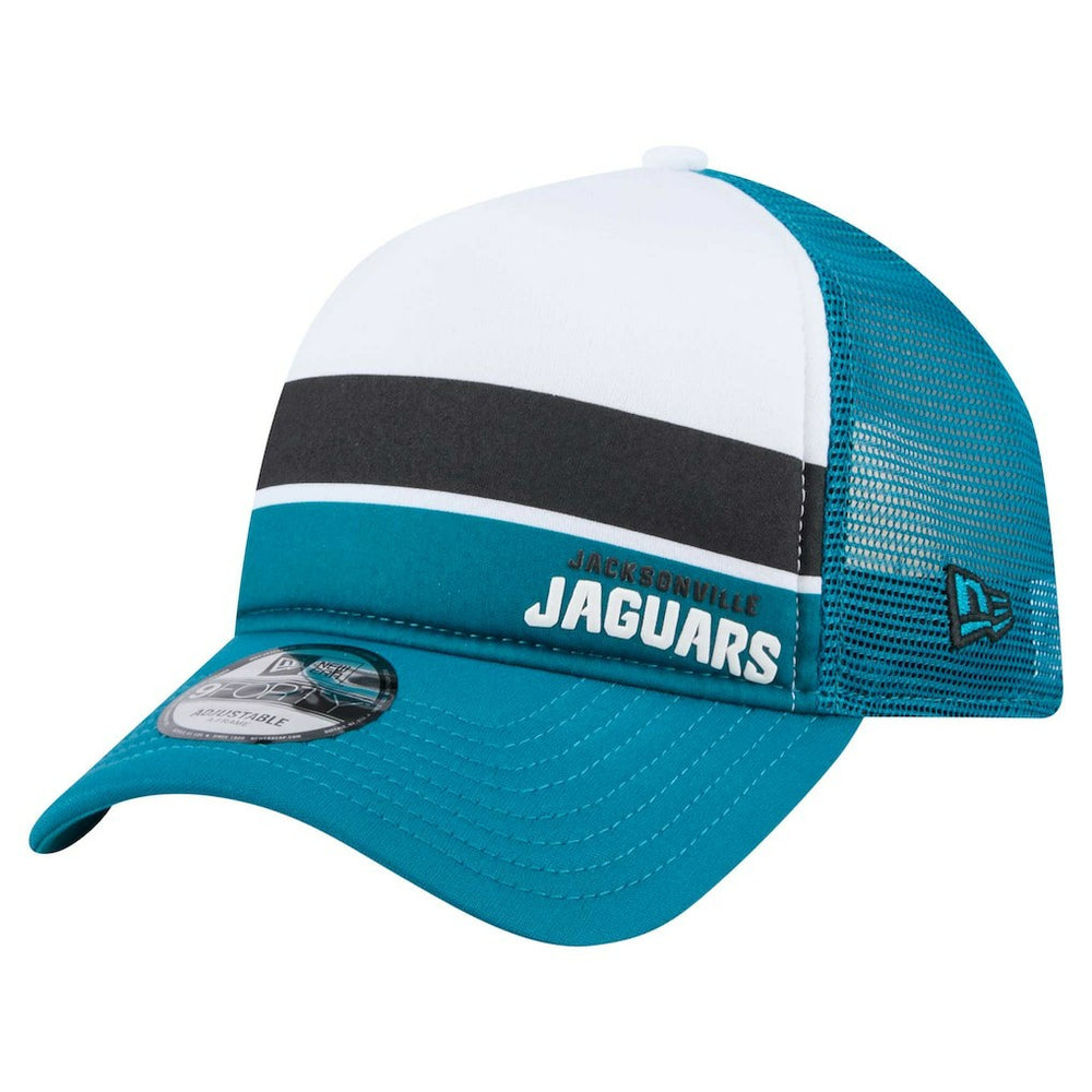 NFL Jacksonville Jaguars Color-Block 9FORTY A-Frame Trucker Adjustable Hat