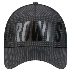 NFL Cleveland Browns Throwback Midnight Ink Tonal Text A-Frame Trucker 9FORTY Adjustable Hat