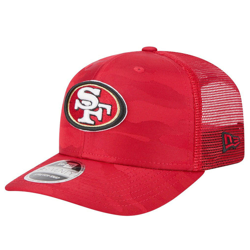 NFL San Francisco 49ers Adventure Camo Trucker 9SEVENTY Stretch-Snap Adjustable Hat