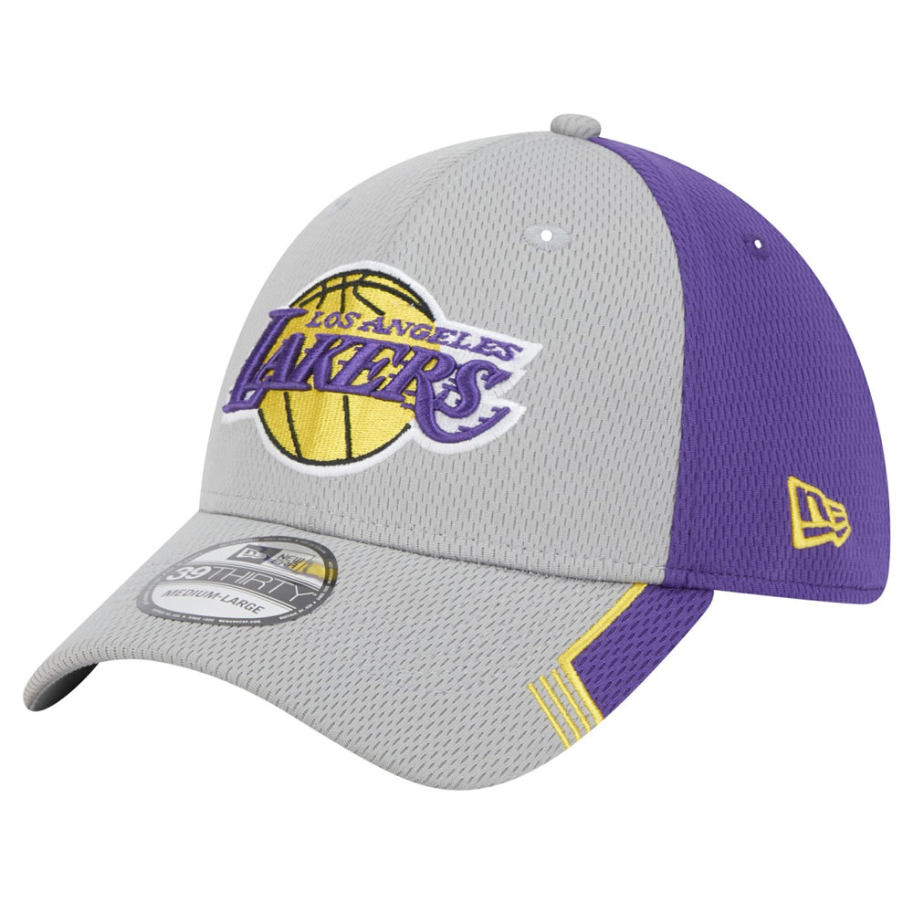 Los Angeles Lakers Active Trim 39THIRTY Flex Hat - Gray/Purple | New Era sale