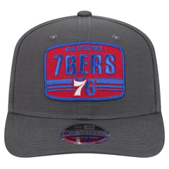 Philadelphia 76ers Team Elevated Patch 9SEVENTY Adjustable Hat - Graphite | New Era on sale