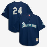 Seattle Mariners Big & Tall Cooperstown Collection Mesh Batting Practice Jersey - Navy | Mitchell & Ness